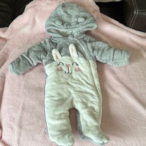 Wonder Nation Gray and White Bunny One Piece